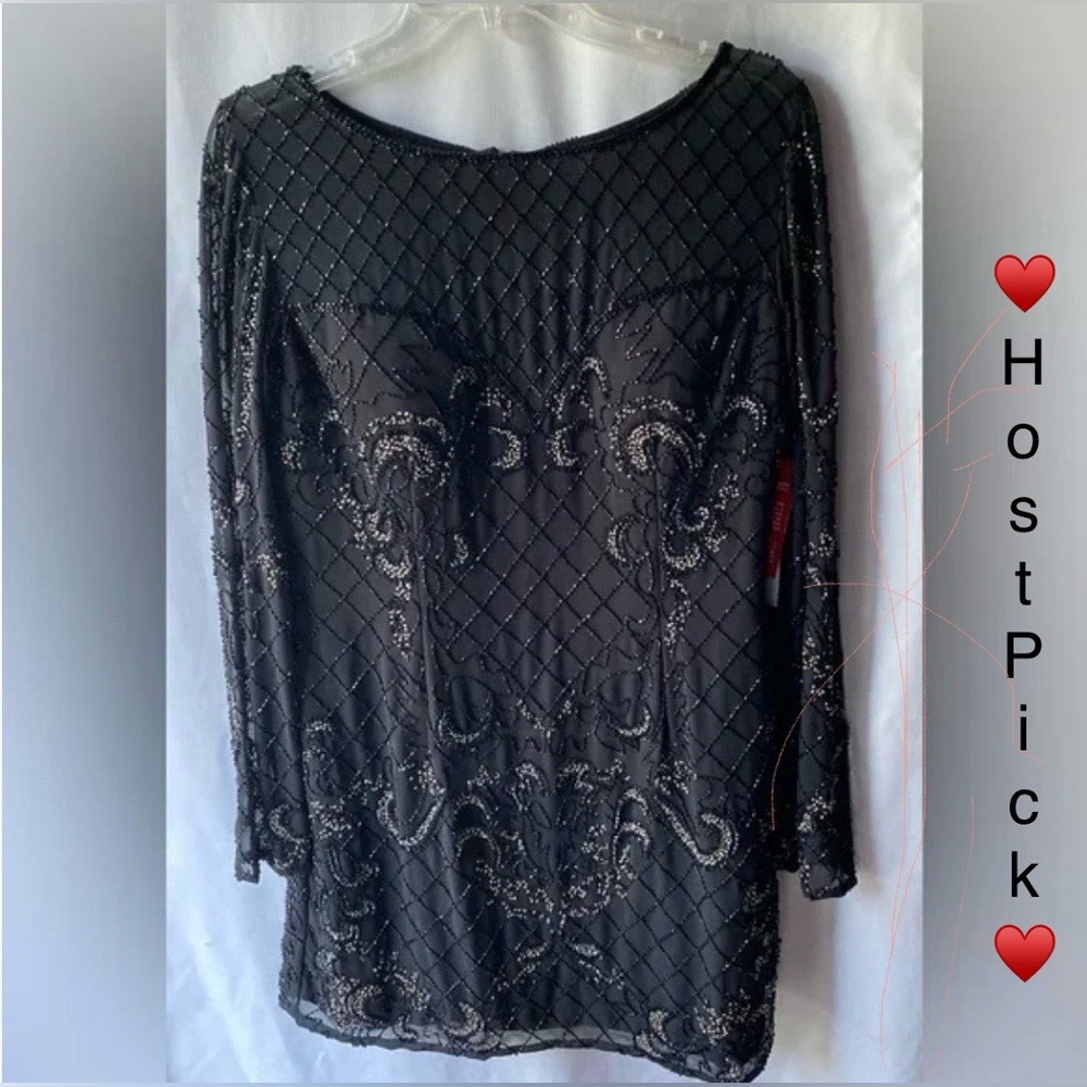 Shail K Beaded Cocktail Dress Size 14 NWT Gorgeous ♥️Host Pick♥️